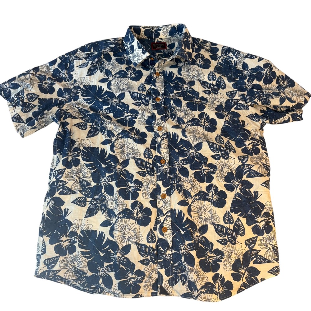 UNTUCKit Floral Hawaiian Shirt - Short Sleeve‎ Button Down - Large